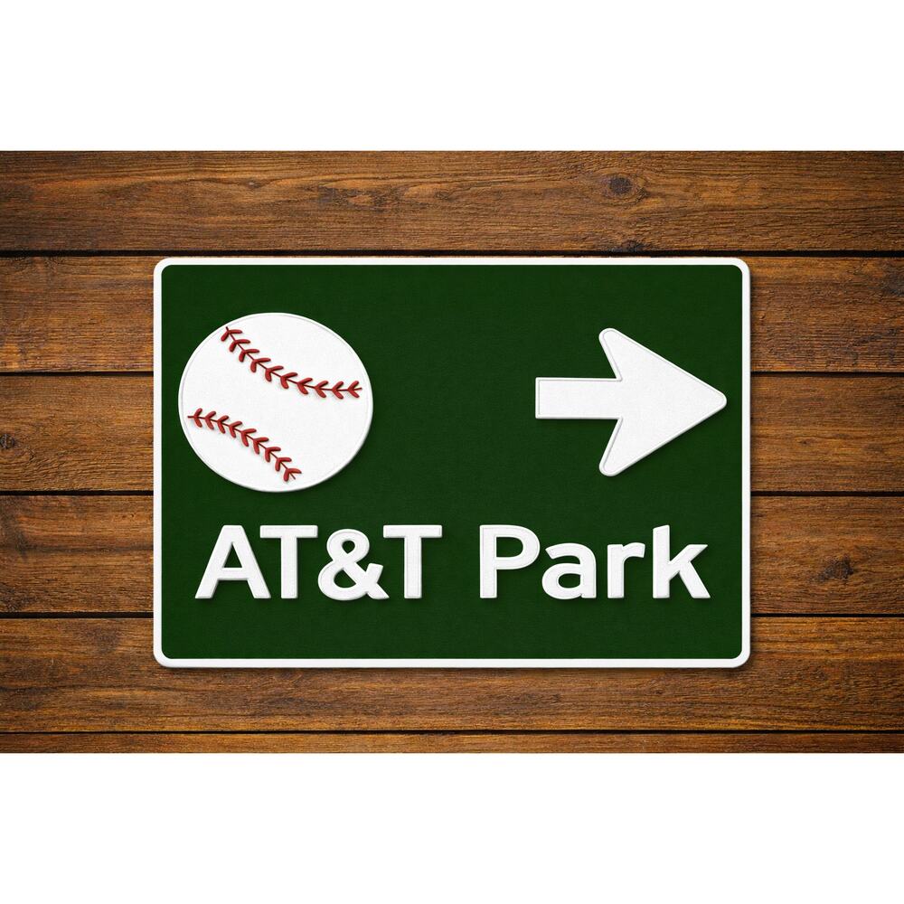 AT&T Park Baseball Stadium Road Sign San Francisco California Street Giants
